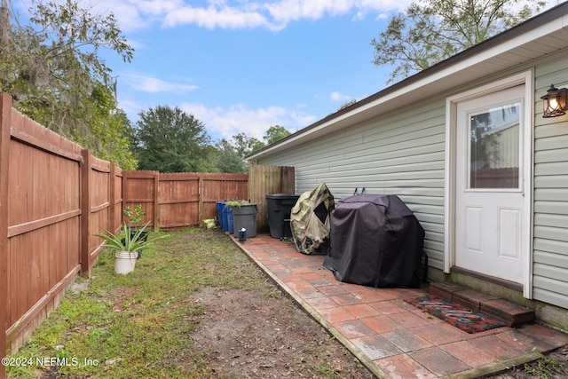 view of yard featuring a patio