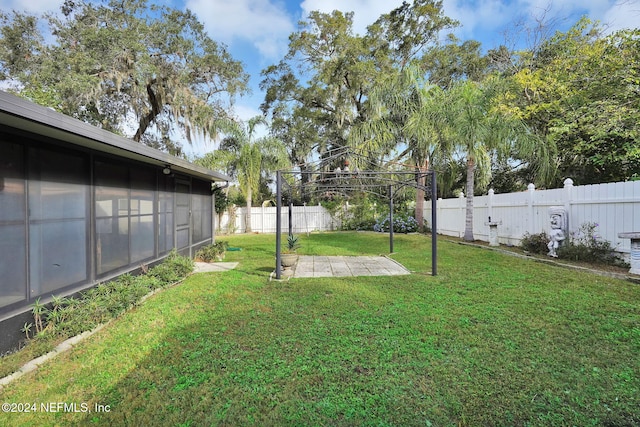 view of yard with a gazebo