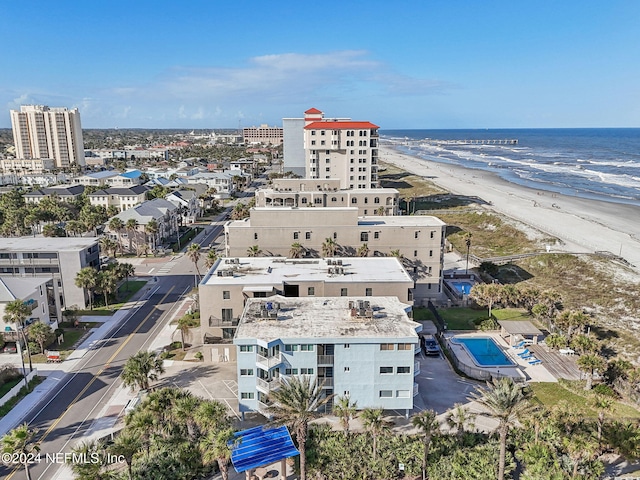 413 1st St S Unit 303, Jacksonville Beach, FL 32250 - bird's eye view with a view of the beach and a water view