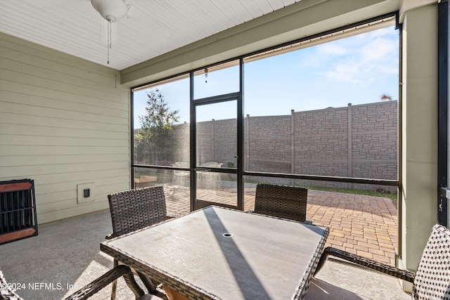 view of sunroom