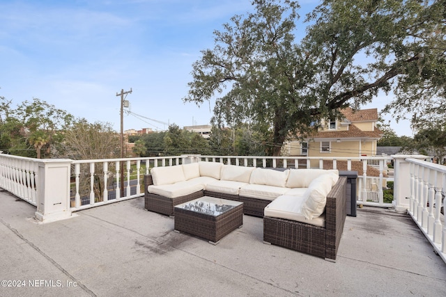 view of patio featuring outdoor lounge area