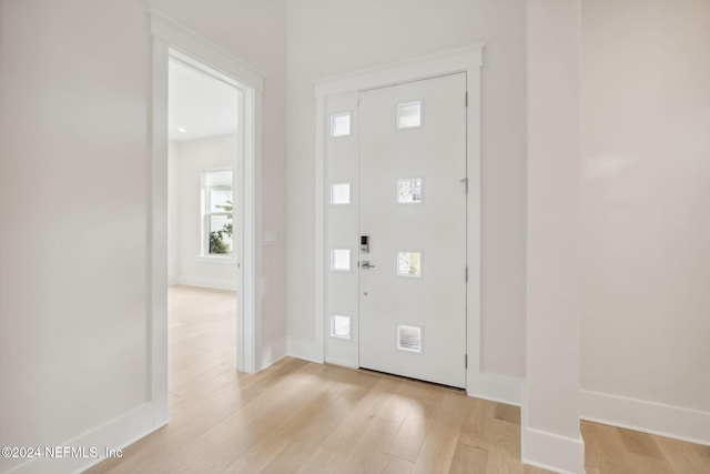 foyer featuring light hardwood / wood-style flooring