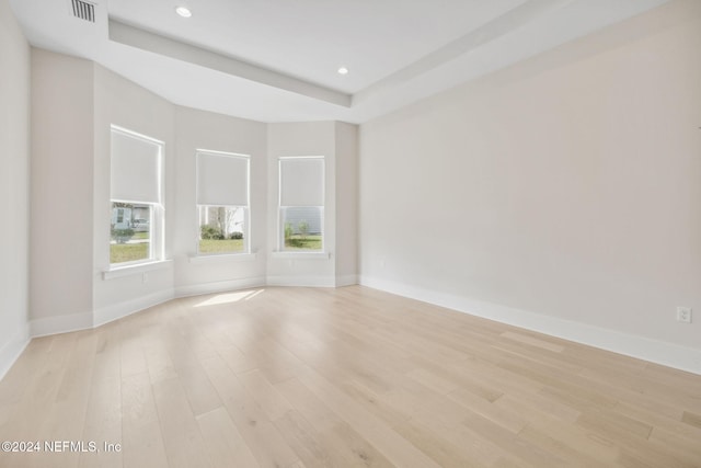 empty room featuring light hardwood / wood-style floors