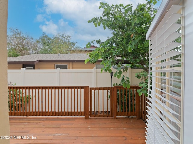 view of wooden deck