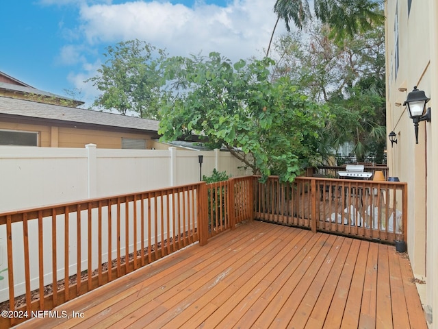 view of wooden deck