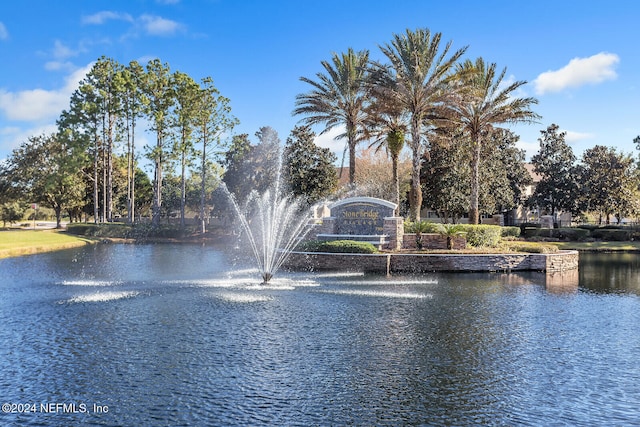 view of water feature