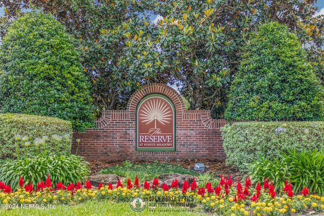 view of community sign