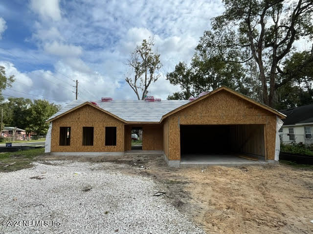 view of unfinished property