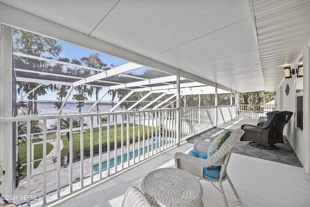 view of sunroom