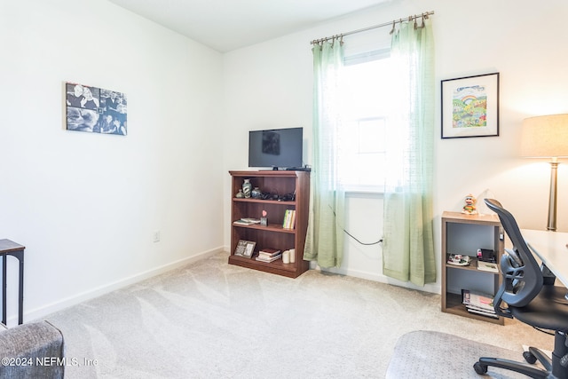 home office featuring carpet