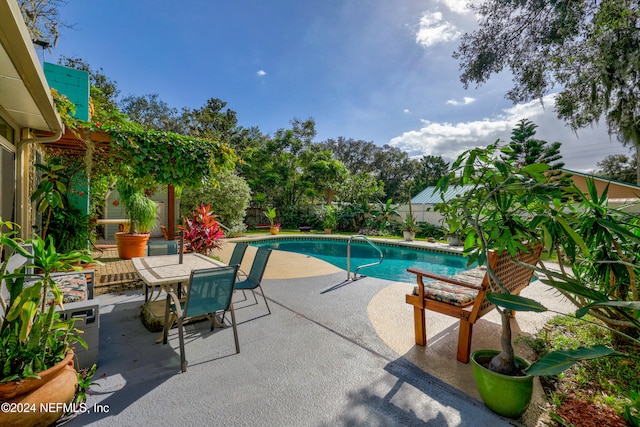 view of pool with a patio