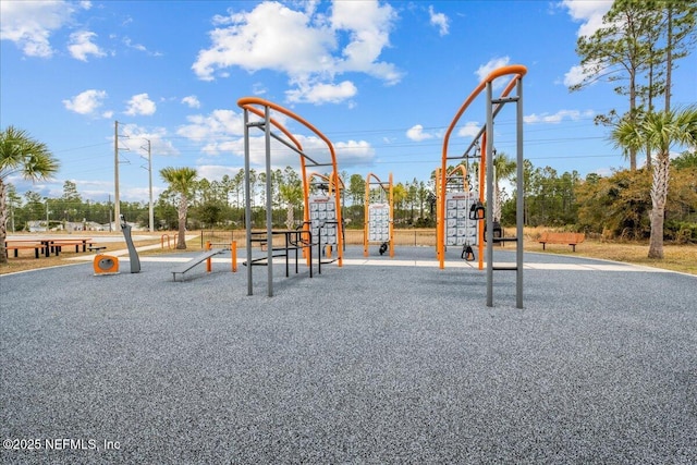 view of jungle gym