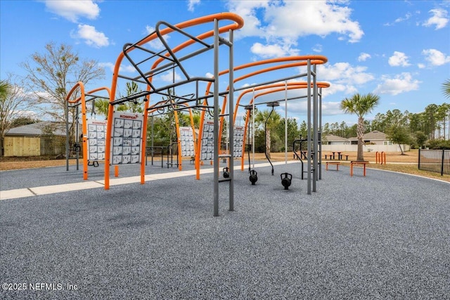 view of community featuring a playground