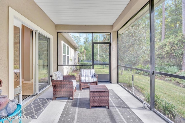 view of sunroom