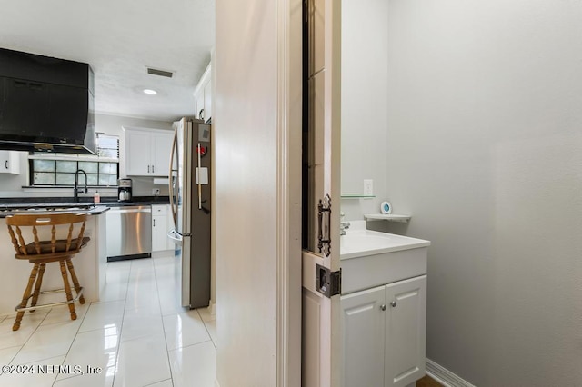 bathroom featuring tile patterned flooring