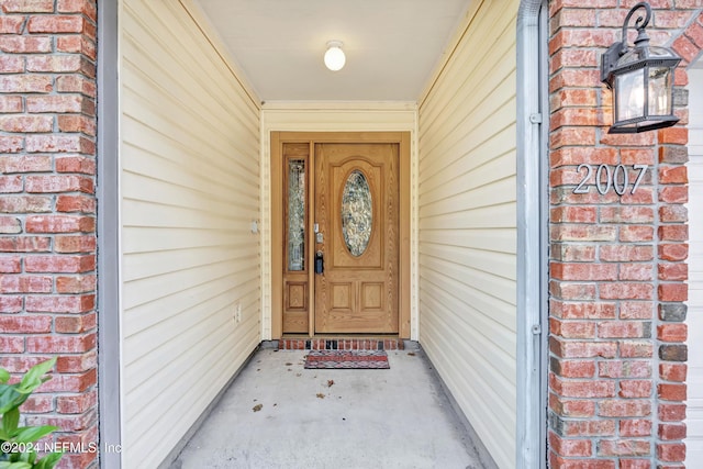 view of doorway to property