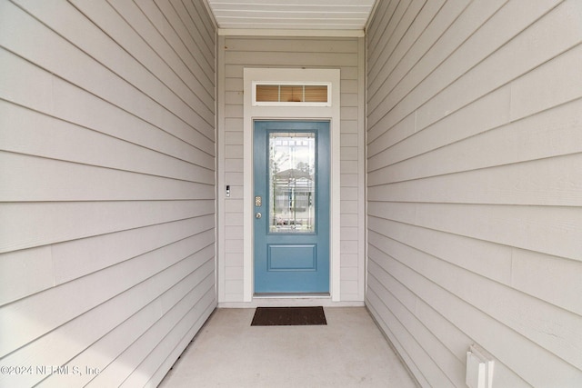 view of doorway to property