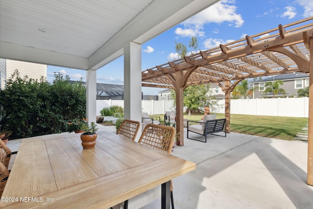 view of patio / terrace with a pergola