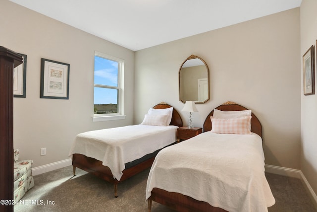 bedroom with carpet floors