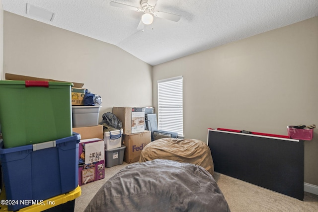 storage room featuring ceiling fan