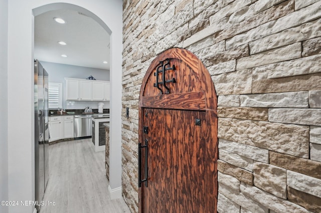 interior space featuring light hardwood / wood-style flooring