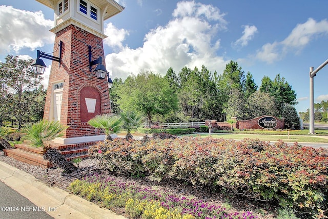 view of community sign