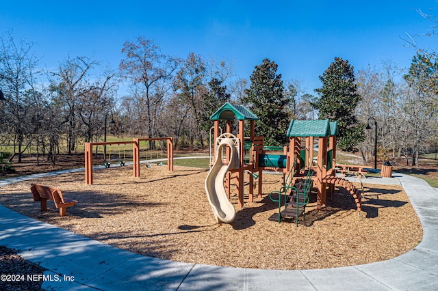 view of jungle gym