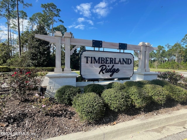 view of community sign