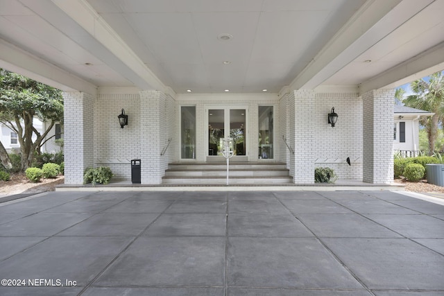 view of patio with french doors