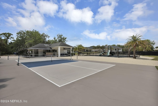 view of tennis court