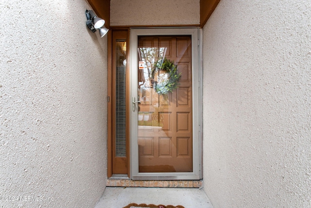 view of doorway to property