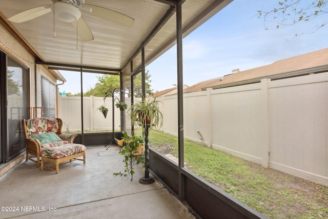 view of sunroom