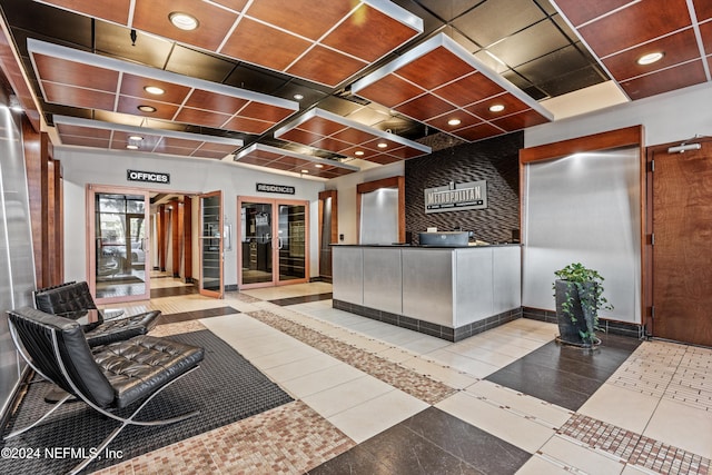 reception featuring french doors