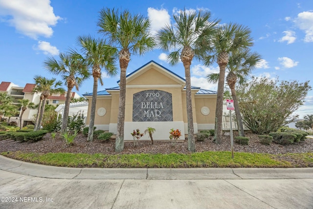 view of community sign