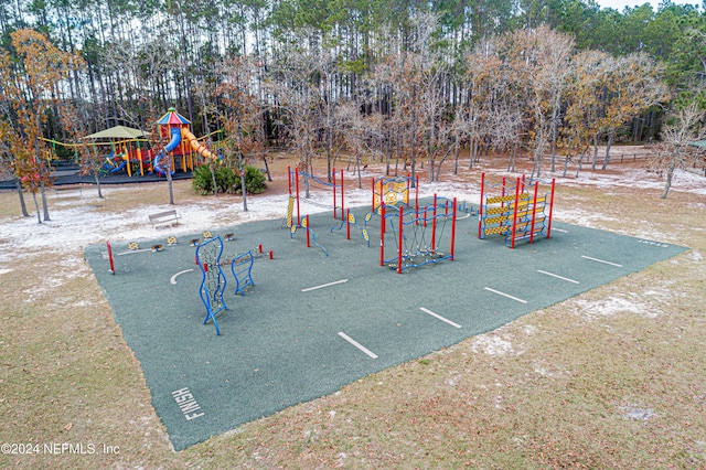 view of jungle gym