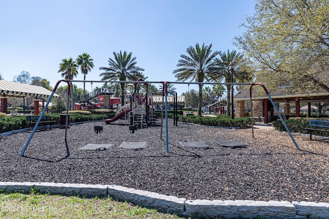 view of jungle gym