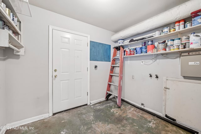 view of laundry room