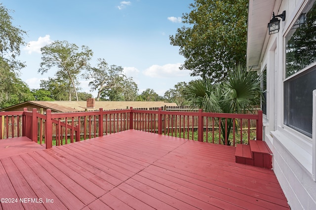 view of wooden terrace