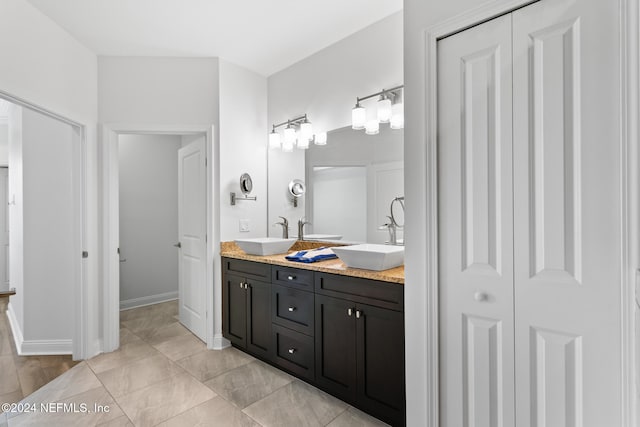 bathroom featuring vanity