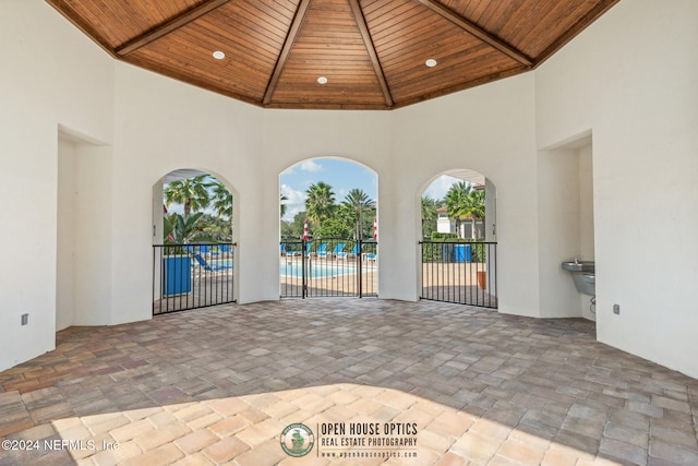 view of patio with a community pool