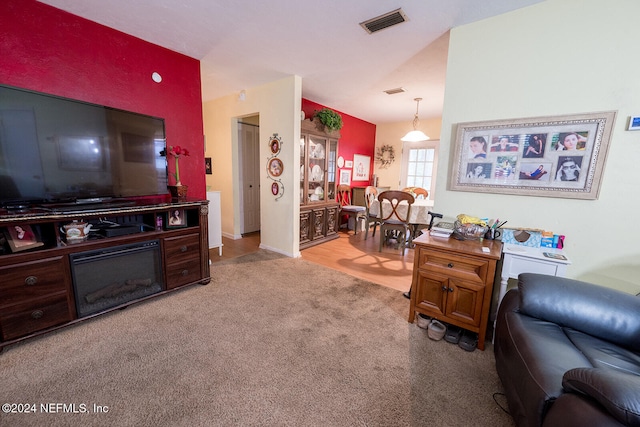 view of carpeted living room