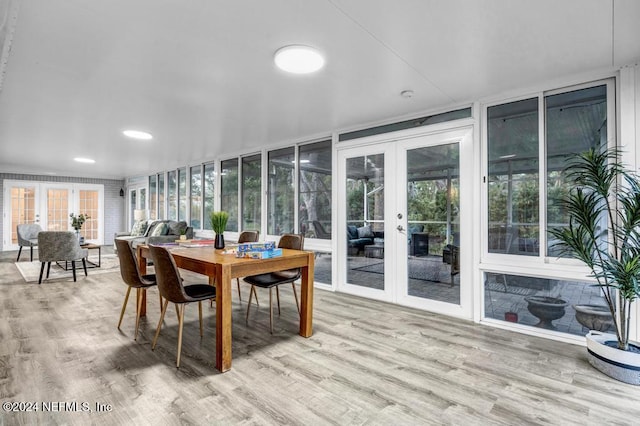 sunroom with french doors