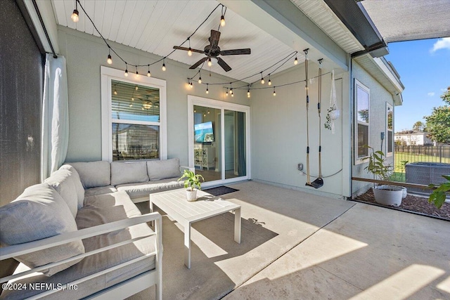 view of patio / terrace featuring an outdoor hangout area