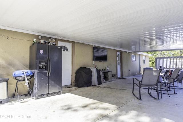 view of patio / terrace with a grill