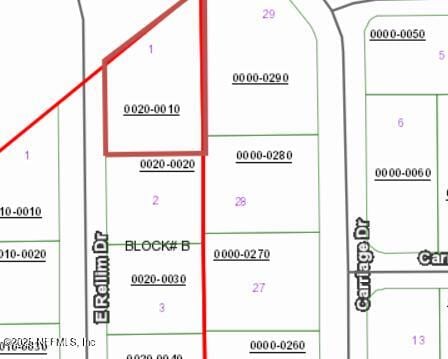 100 E Rellim Dr, Palatka, FL 32177 - map showing property parcels