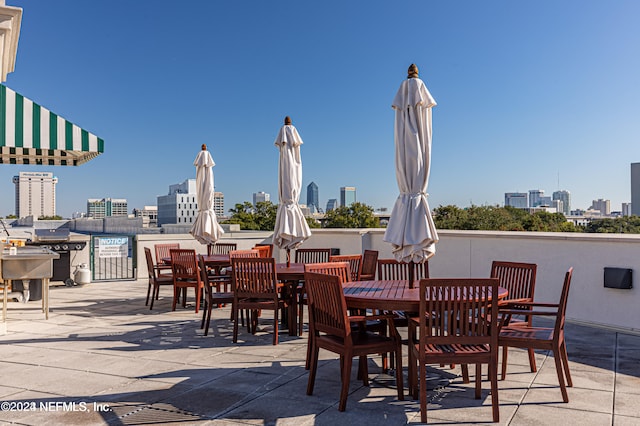 view of patio / terrace featuring grilling area