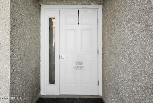 view of doorway to property