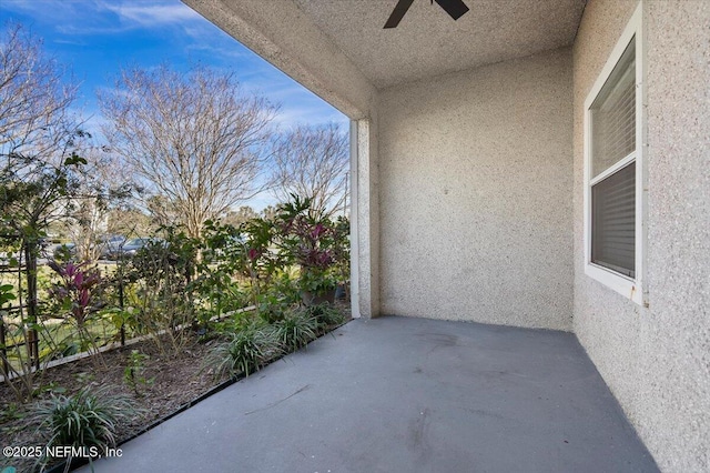 view of patio / terrace with ceiling fan