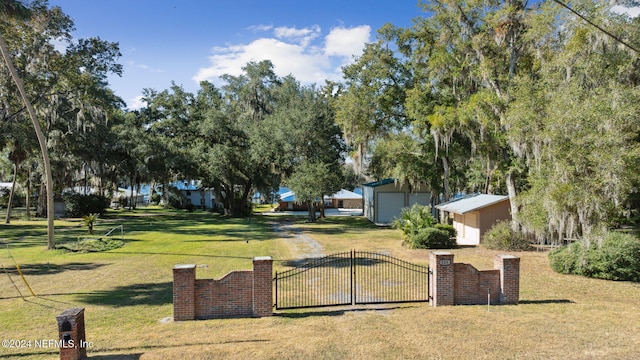 exterior space with a yard