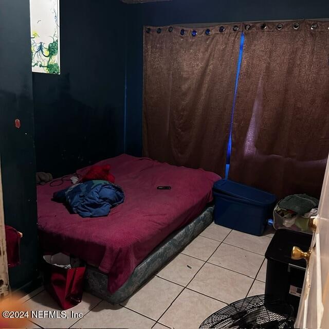 view of tiled bedroom